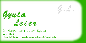 gyula leier business card